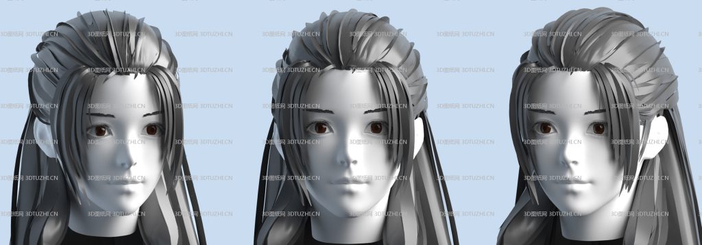 女性人物头部模型-3D图纸网