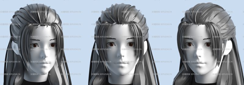 女性人物头部模型-3D图纸网