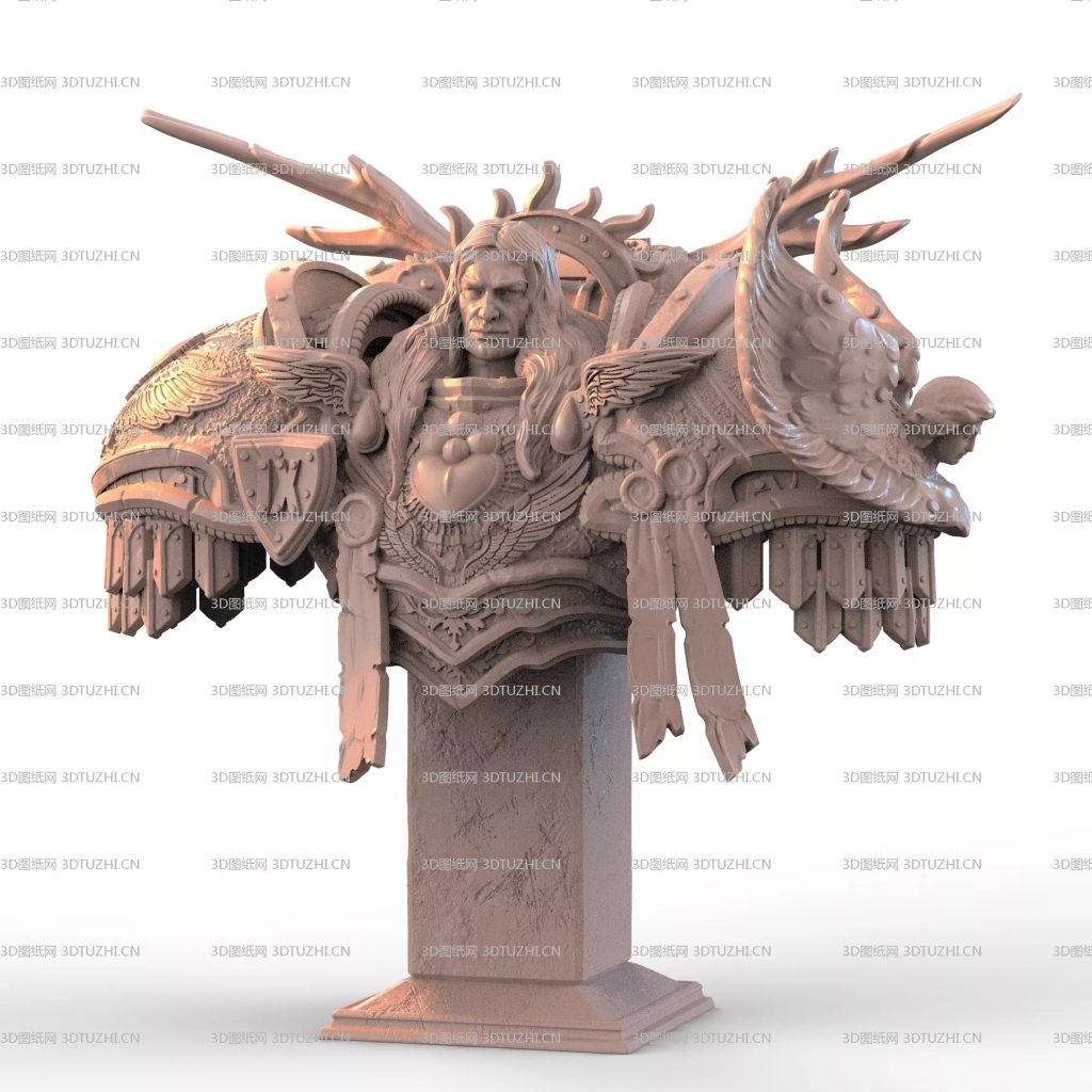 战锤40K圣吉列斯半身像胸像-3D图纸网