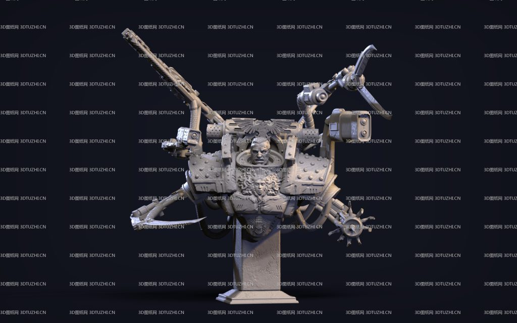 战锤40K费鲁斯·曼努斯半身像胸像-3D图纸网