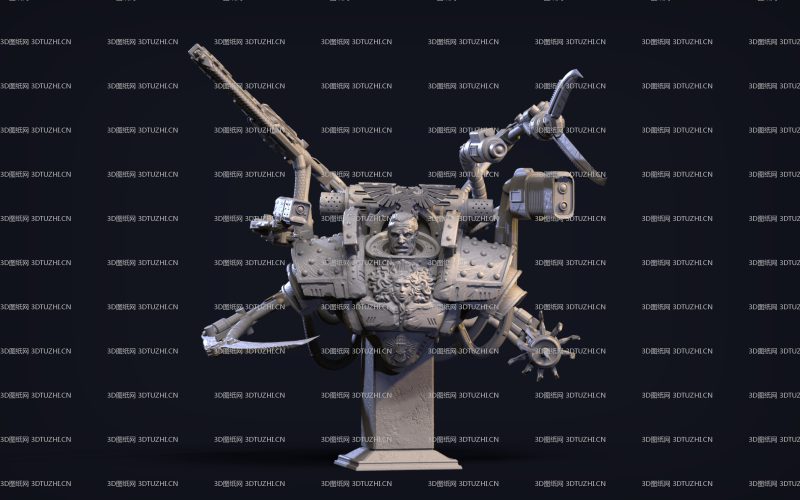 战锤40K费鲁斯·曼努斯半身像胸像-3D图纸网