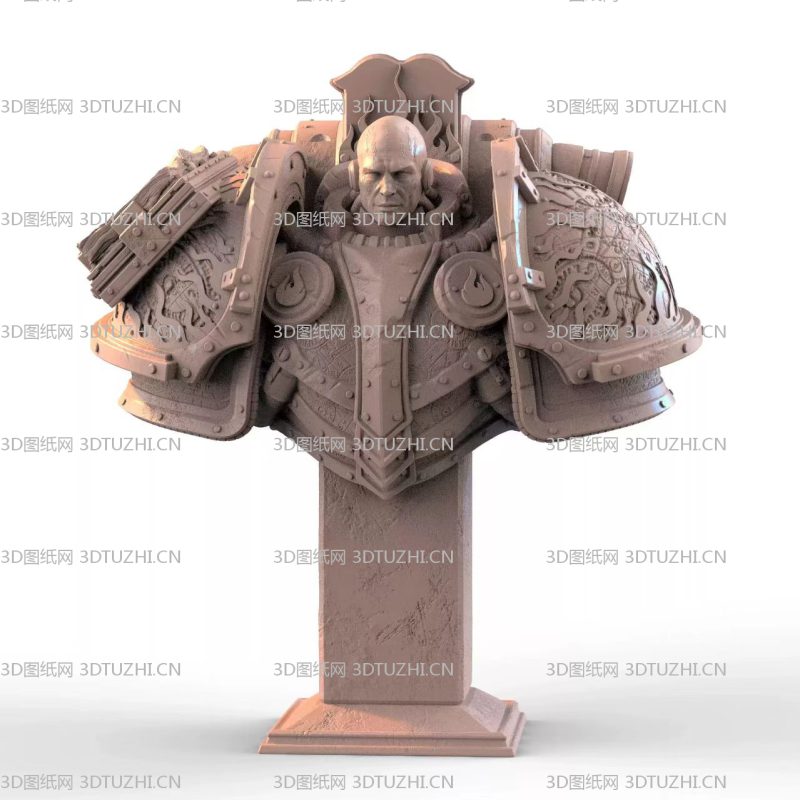 战锤40K洛迦·奥瑞利安半身像胸像-3D图纸网