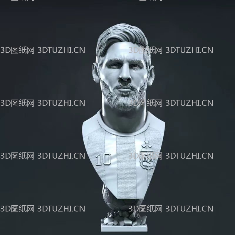 阿根廷足球运动员里奥梅西-3D图纸网