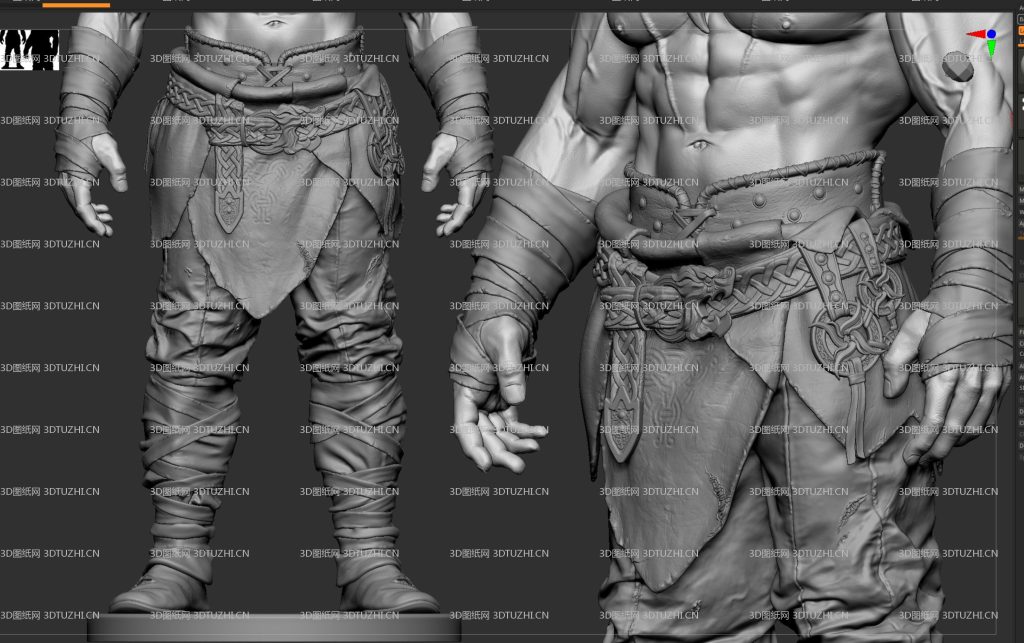 Barbarian Destroyer - Highpoly model 3D model- 1