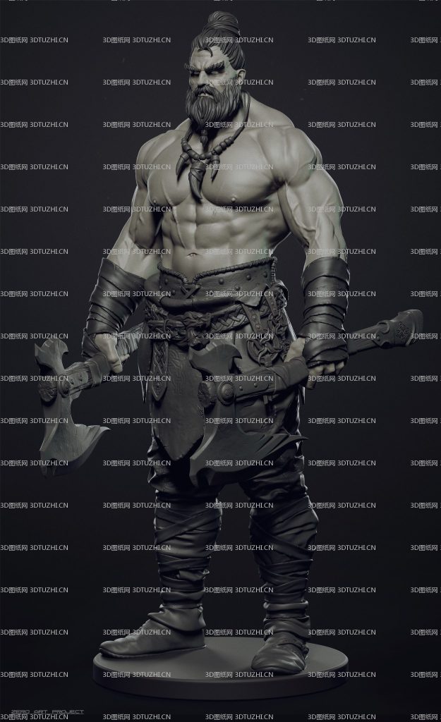 Barbarian Destroyer - Highpoly model 3D model- 5