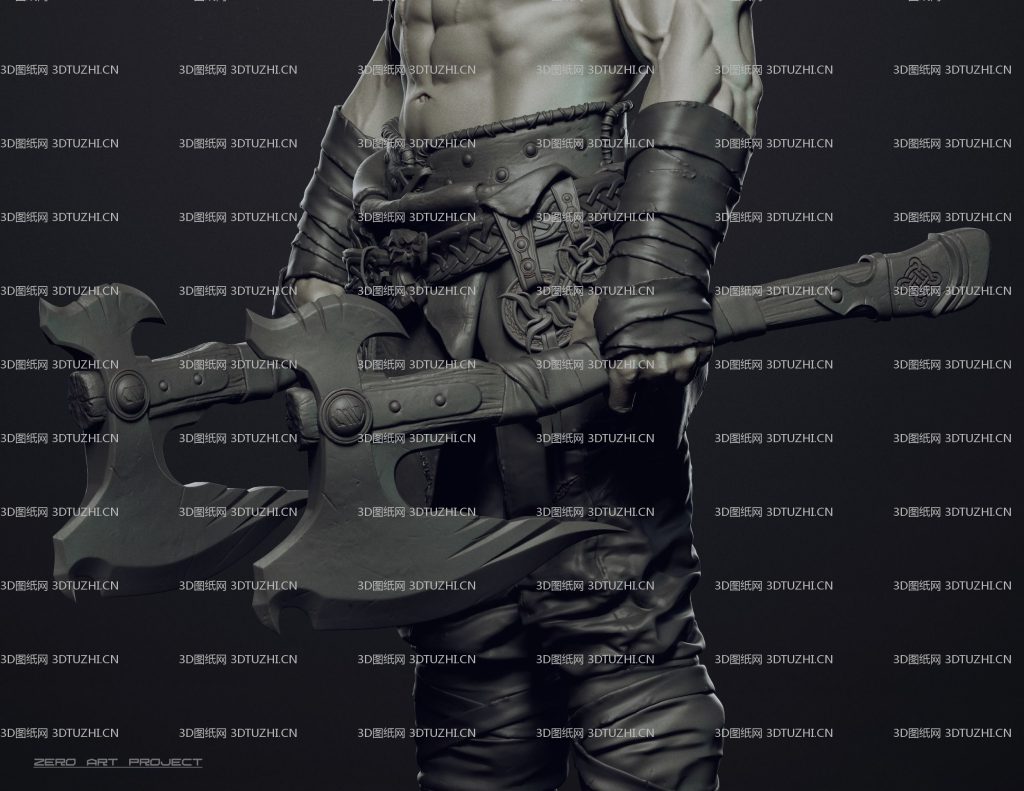 Barbarian Destroyer - Highpoly model 3D model- 6