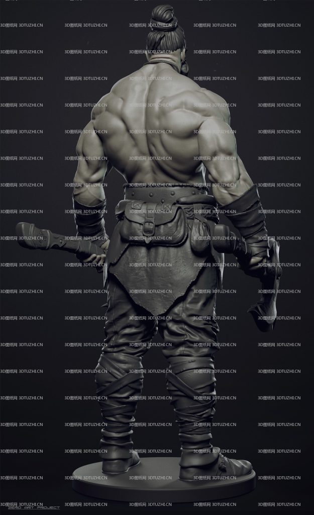 Barbarian Destroyer - Highpoly model 3D model- 7