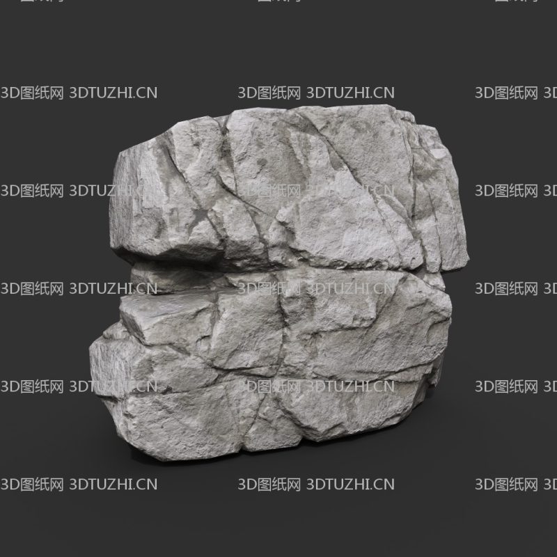 不同造型的岩石-3D图纸网