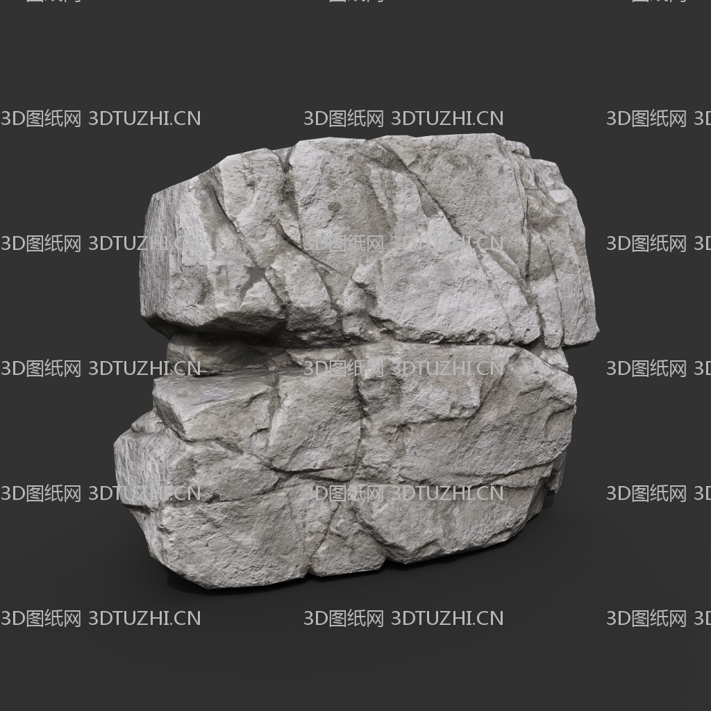 不同造型的岩石-3D图纸网