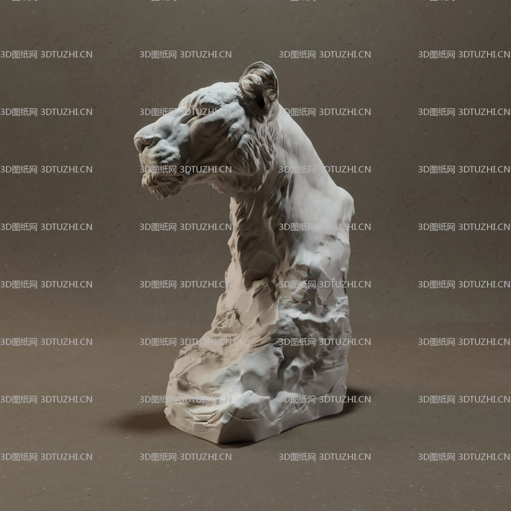 母狮子头雕-3D图纸网