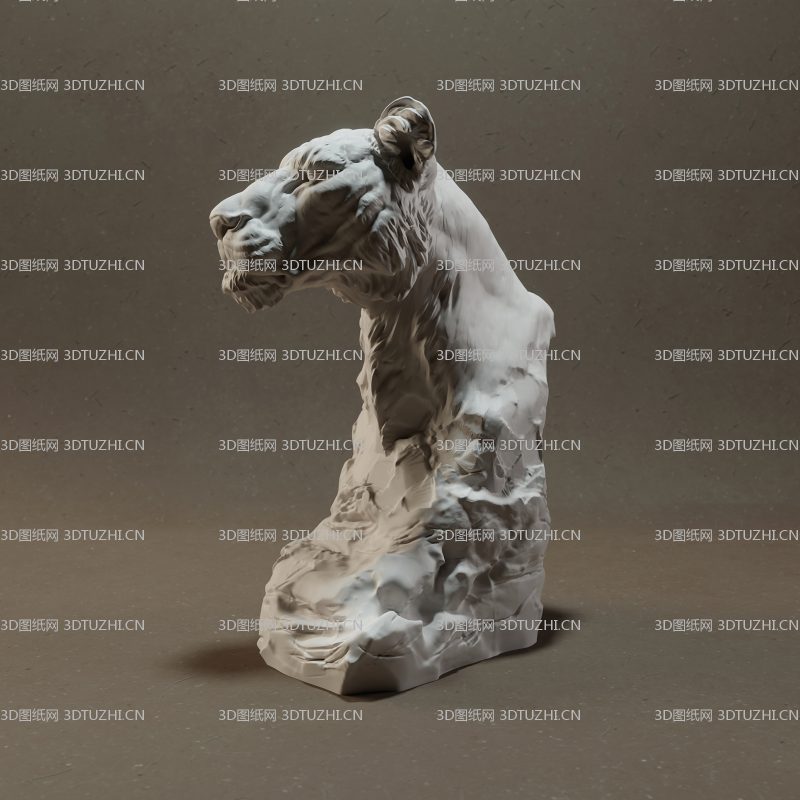 母狮子头雕-3D图纸网