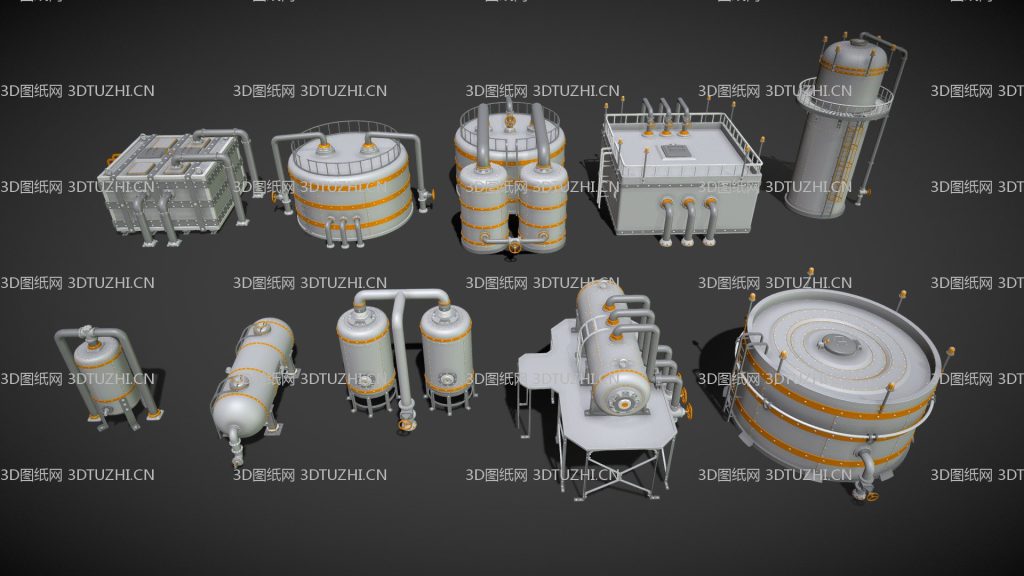 工业储蓄罐模型-3D图纸网