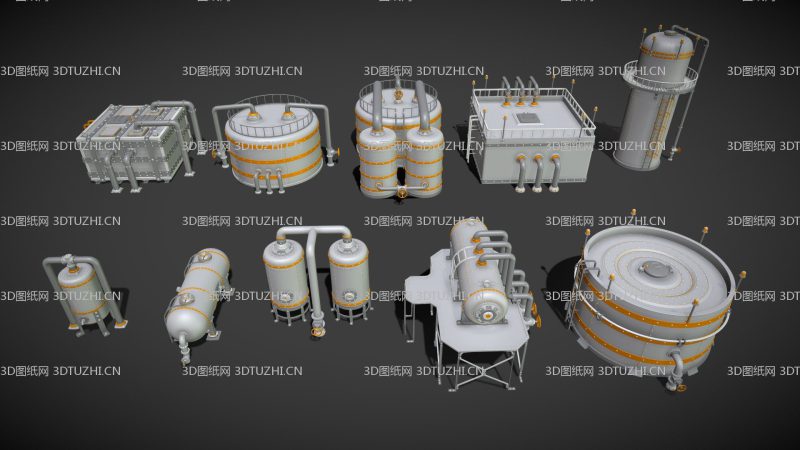 工业储蓄罐模型-3D图纸网