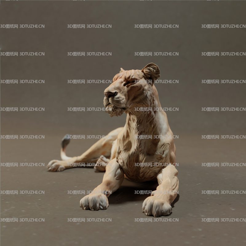 休息的母狮-3D图纸网