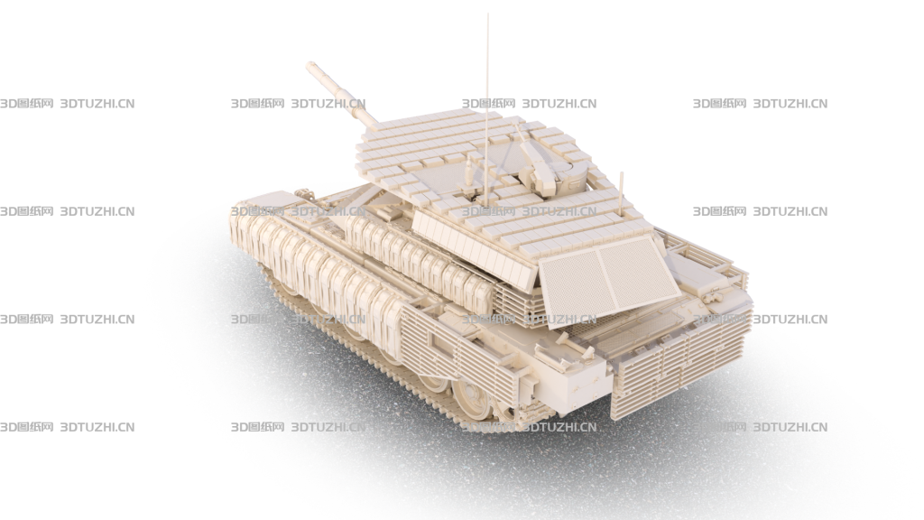 T90m坦克 带龟壳-3D图纸网