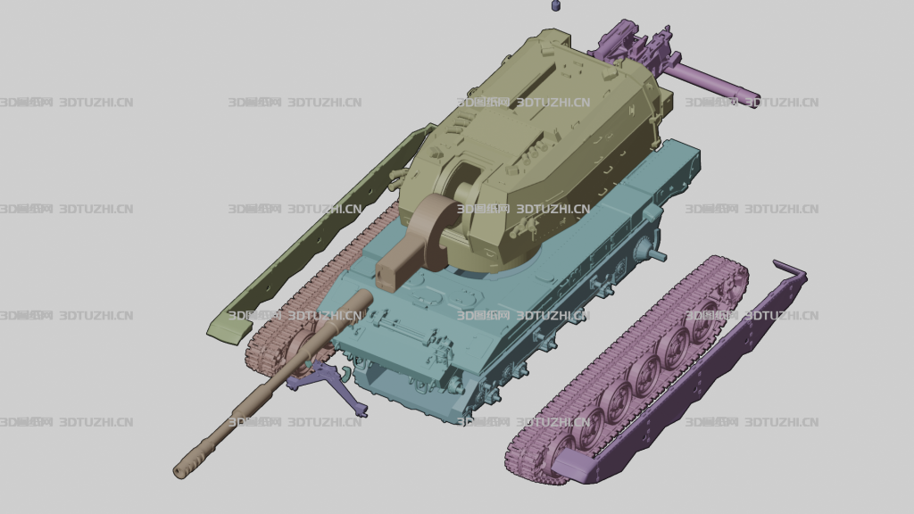 俄罗斯2S35 联盟-SV自行榴弹炮-3D图纸网