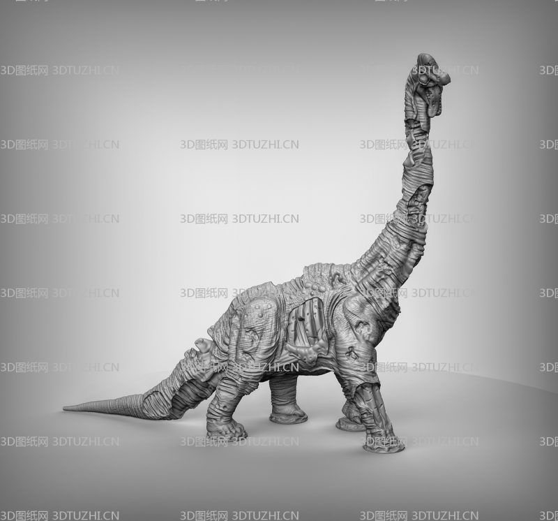 腕龙侏罗纪恐龙-3D图纸网