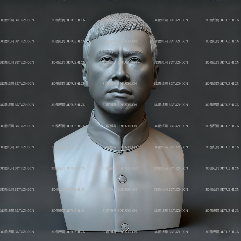 甄子丹半身像胸像-3D图纸网