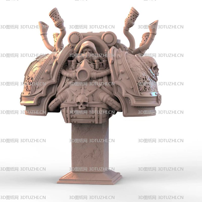战锤40K莫塔利安半身像胸像-3D图纸网