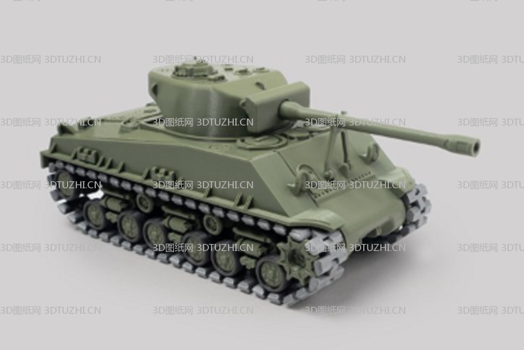 卡通坦克M4-3D图纸网