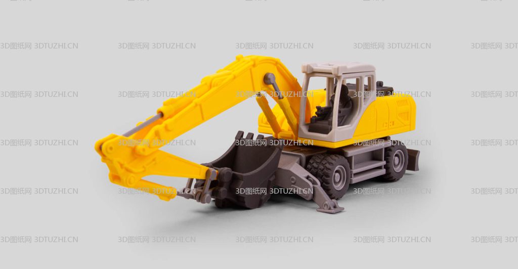 01.【预览图】挖掘机Excavator（轮胎版）4