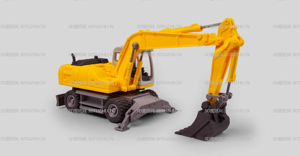 01.【预览图】挖掘机Excavator（轮胎版）6