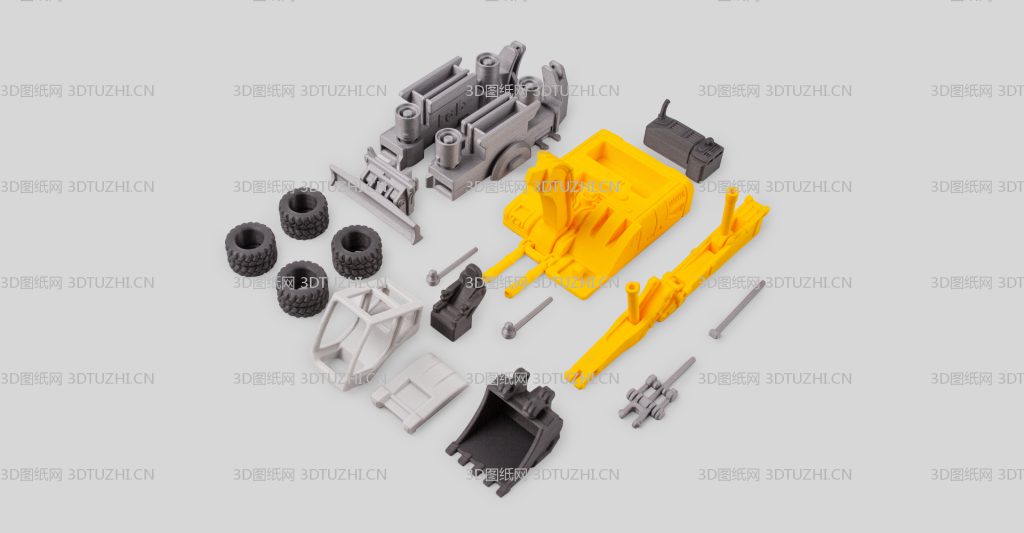 01.【预览图】挖掘机Excavator（轮胎版）9