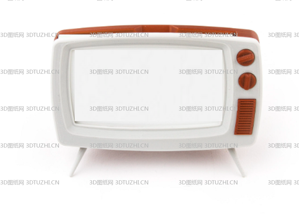 老式电视机-3D图纸网