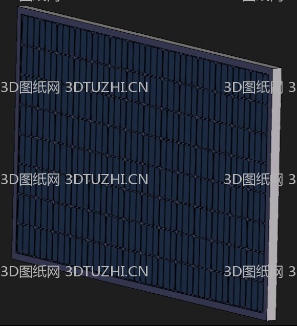 3D太阳能电池板-3D图纸网