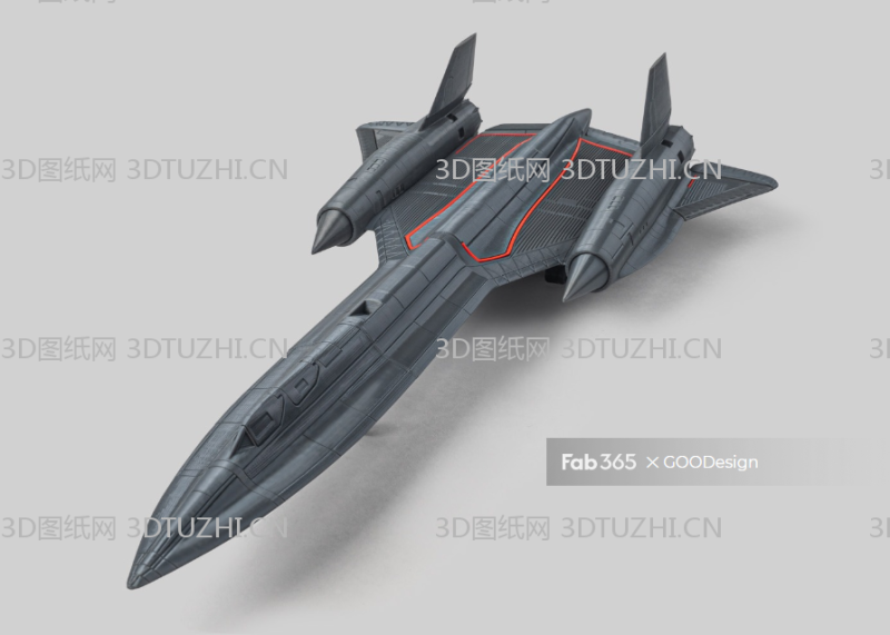 黑鸟侦察机模型-3D图纸网