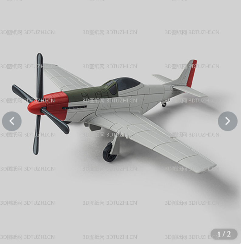 P51战斗机图纸-3D图纸网