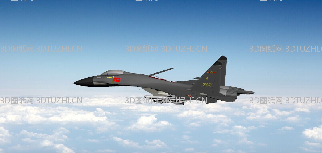 战斗机歼11-3D图纸网
