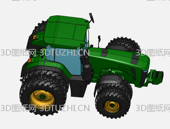 约翰迪尔拖拉机-3D图纸网