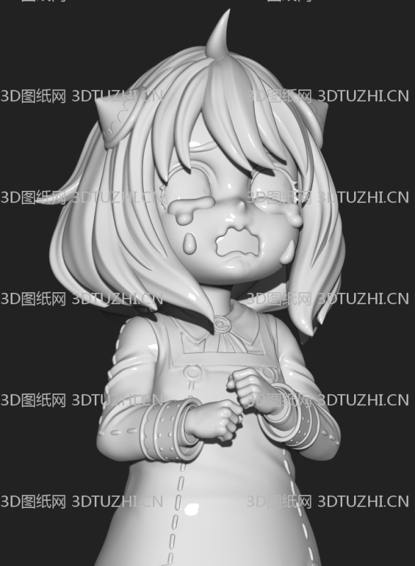 阿尼亚手办-哭-3D图纸网