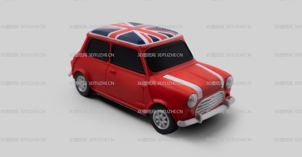 mini小汽车+英国国旗版-3D图纸网
