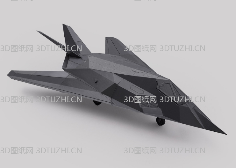 F117夜鹰战斗机-3D图纸网