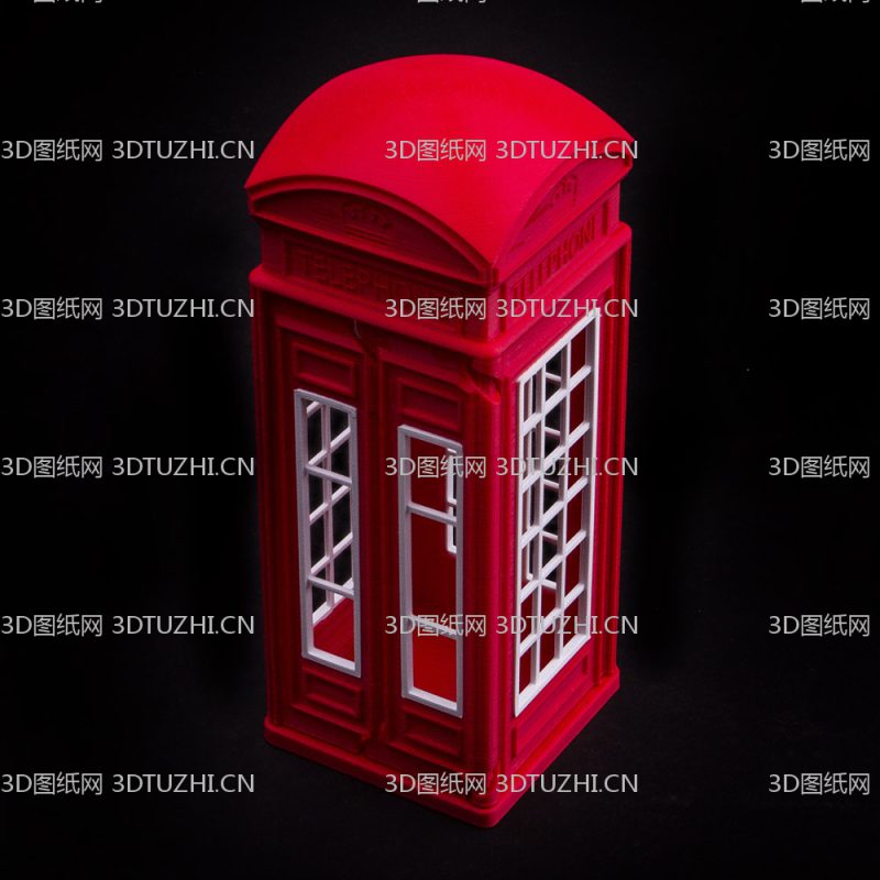 电话亭三维模型-3D图纸网