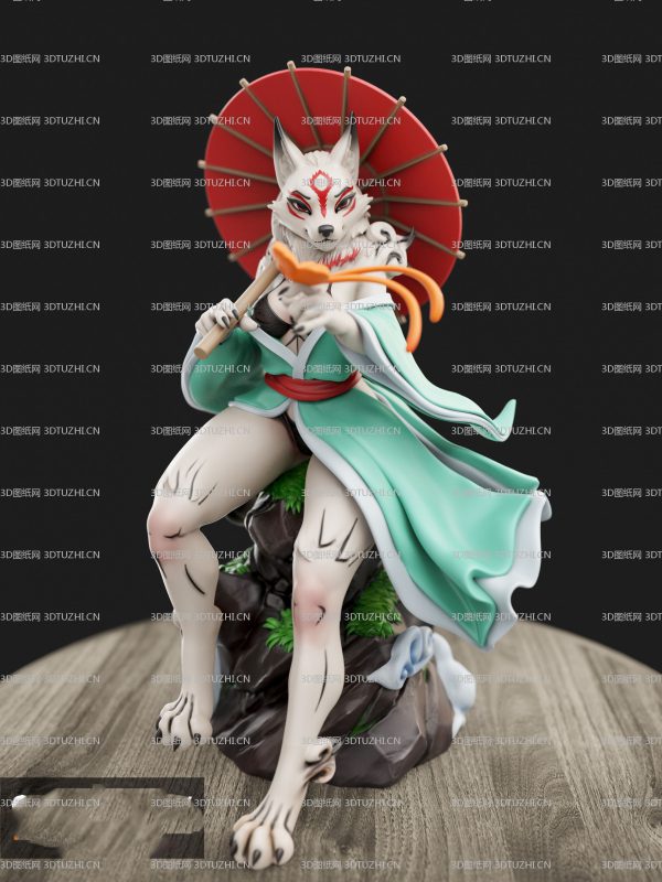 狐狸女战士手办-3D图纸网