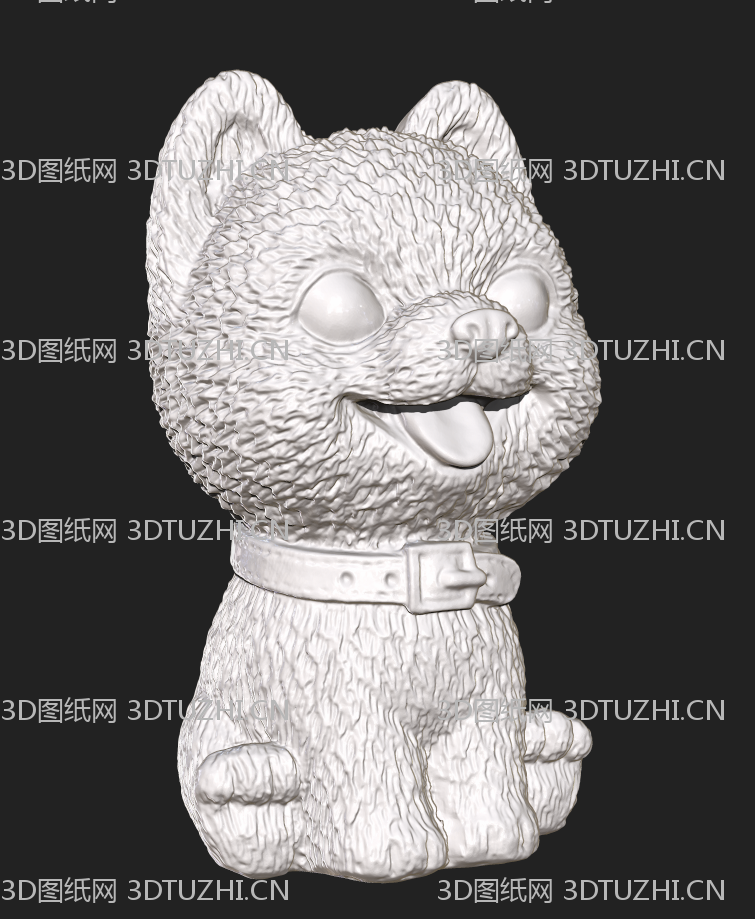 小型比熊雕刻-3D图纸网