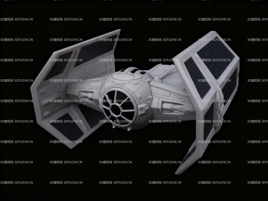 Ti战机 带支架 Tie Fighter Advance X1-3D图纸网
