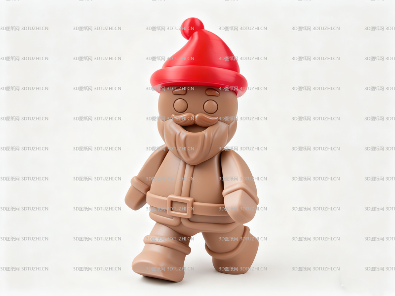 可动姜饼人 圣诞老人-3D图纸网