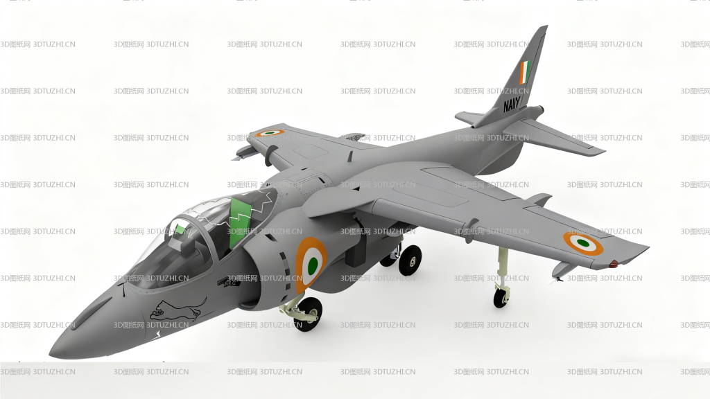 鹞式战机 Harrier Jump-3D图纸网