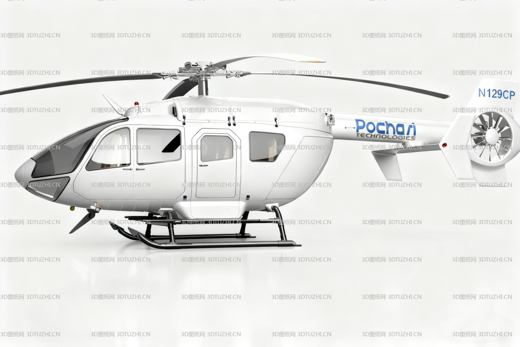 直升飞机详细三维图纸 stp-3D图纸网