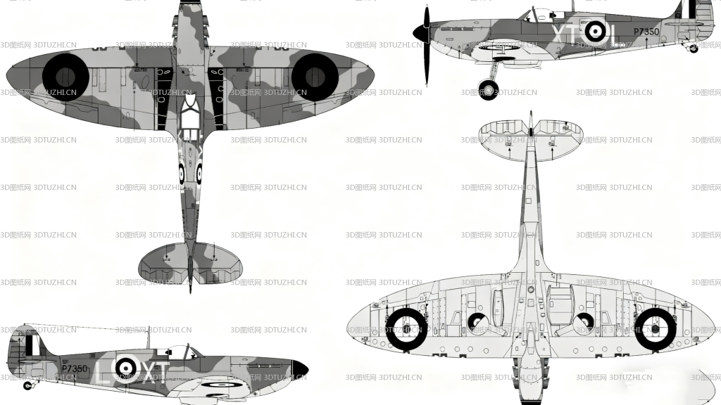 喷火战斗机 spitfire-3D图纸网