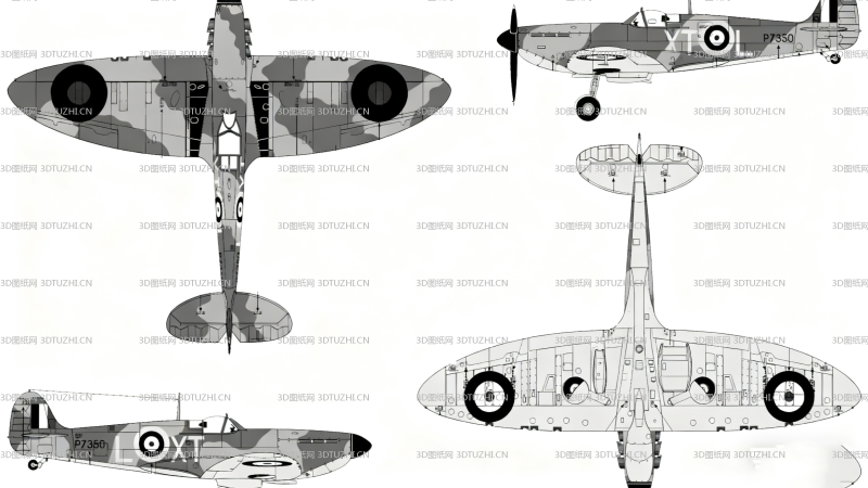 喷火战斗机 spitfire-3D图纸网