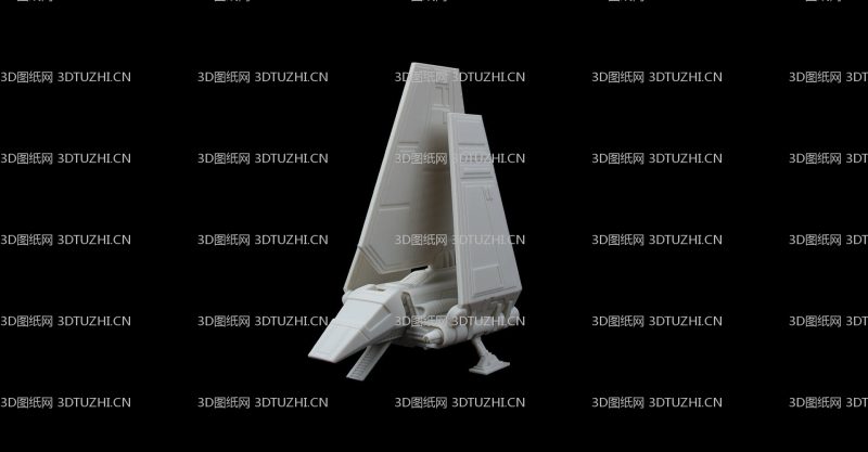 星球大战 可折叠T-4a 航天飞机-3D图纸网