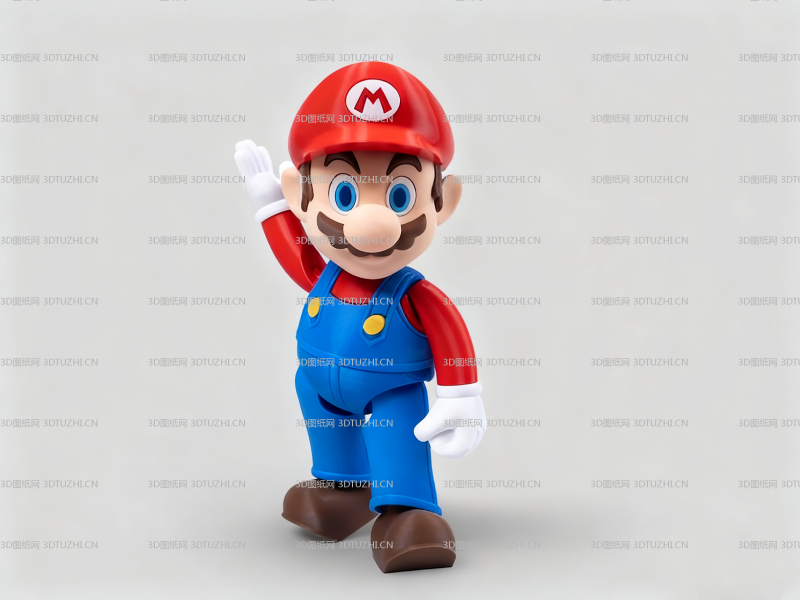 超级马里奥 Super Mario Foldable and articulated（已分色）-3D图纸网