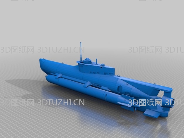 德国海豹袖珍潜艇-3D图纸网