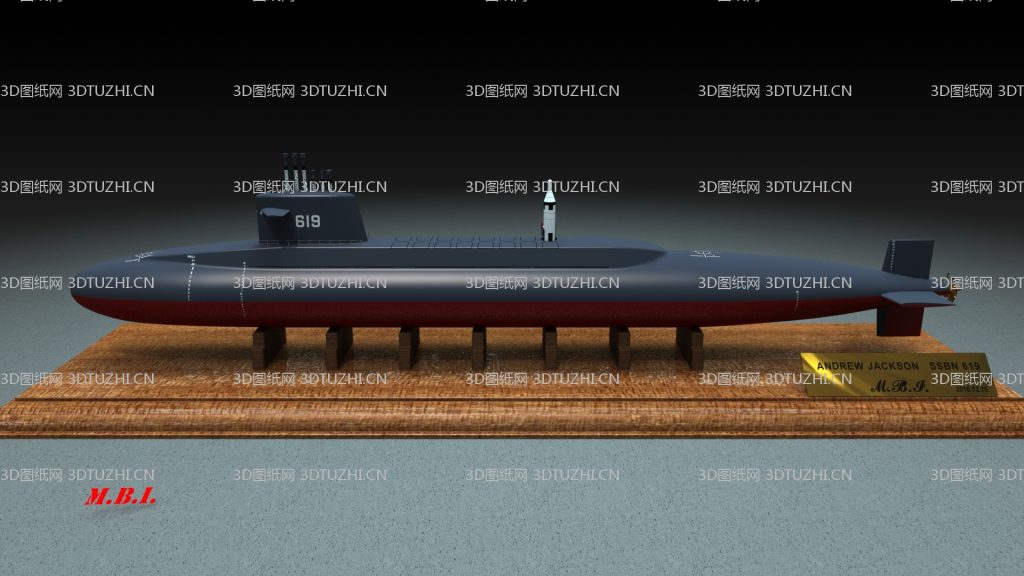 美国拉法耶特级战略核潜艇-3D图纸网