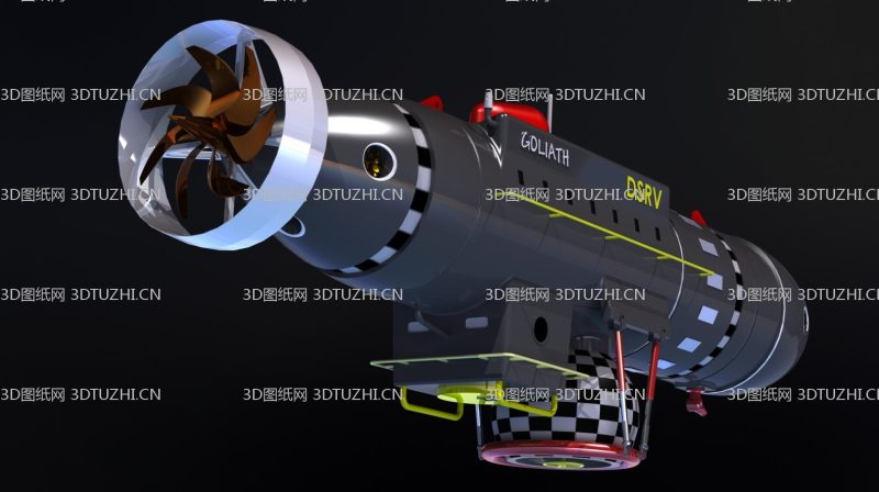 深潜救生艇DSRV-3D图纸网